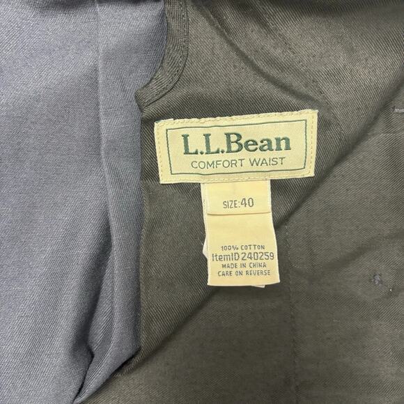 L.L. Bean Mens Comfort Waist Cotton Chino Hiking Shorts Size 40 Navy Blue - Picture 4 of 8